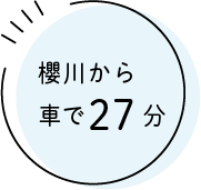 櫻川から車で27分
